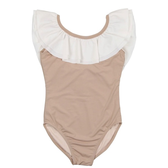 Coco Blanc Other - NWT Coco Blanc Taupe / Cream Girls Swim Suit 2T